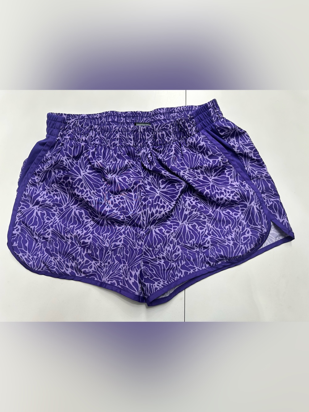 Champion Purple Floral-Print Athletic Shorts girls size XL